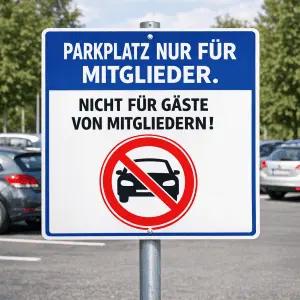 Club Parkplatz nur für Mitglieder
