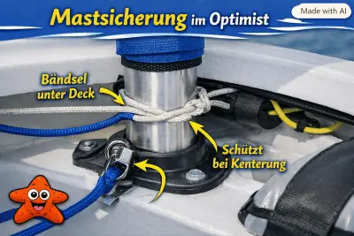 Mastsicherung beim Optimisten