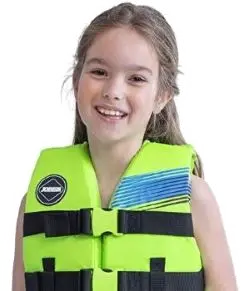 Mädchen mit Schwimmweste Mädchen mit Schwimmweste
